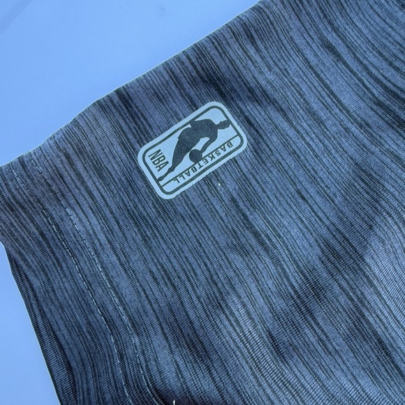 NBA Men's Charcoal and Black Athletic Shorts - Picture 2 of 5